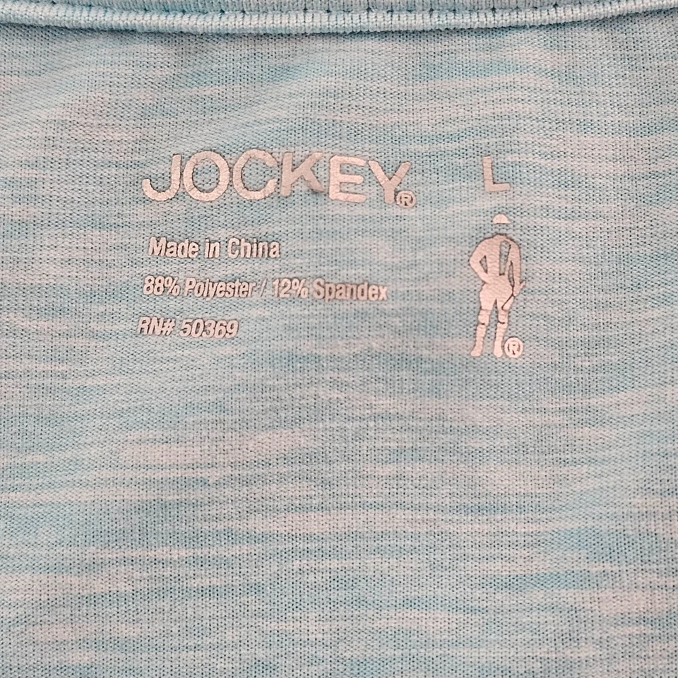 Jockey Blue Short Sleeve Polyester Spandex T-Shirt Women's L - Image 3 of 4