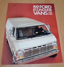 1969 Ford Econoline Vans Truck Pickup Brochure Prospekt
