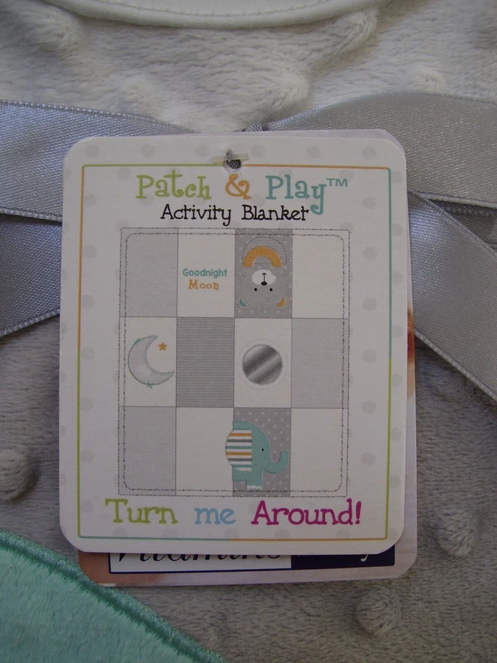 Vitaminas Bebé Gris Blanco Parche y Juego Oso Elefante Actividad Abdomen Hora Manta Foto 3 de 3