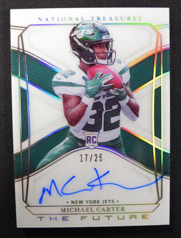 Michael Carter 2021 National Treasures The Future Holo Silver Rookie Auto /25 view 1