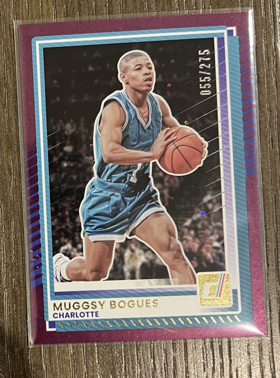 Super Rare! 2025-26 Donruss MUGGSY BOGUES 186 Cosmos /275 PURPLE HORNETS