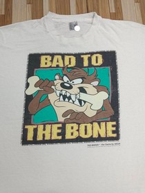 Vintage Taz-Mania 1990s Sega Bad To The Bone Video Game Promo Rare Shirt XL