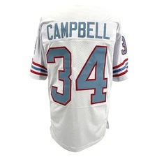 Earl Campbell Jersey White Houston | Unisex Adult Sizes S-5XL Unsigned Sewn