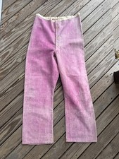 Original 1800s Antique Workwear Pants Wool Trousers Bone Buttons Handmade W32