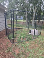 Large Enclosure Dog Kennel with Small Outdoor Igloo House for Small Dogs