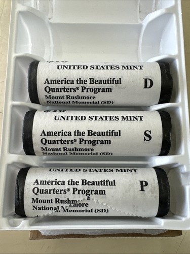 2013 America the Beautiful Quarters Mount Rushmore Mint Rolls With Box - Picture 5 of 13