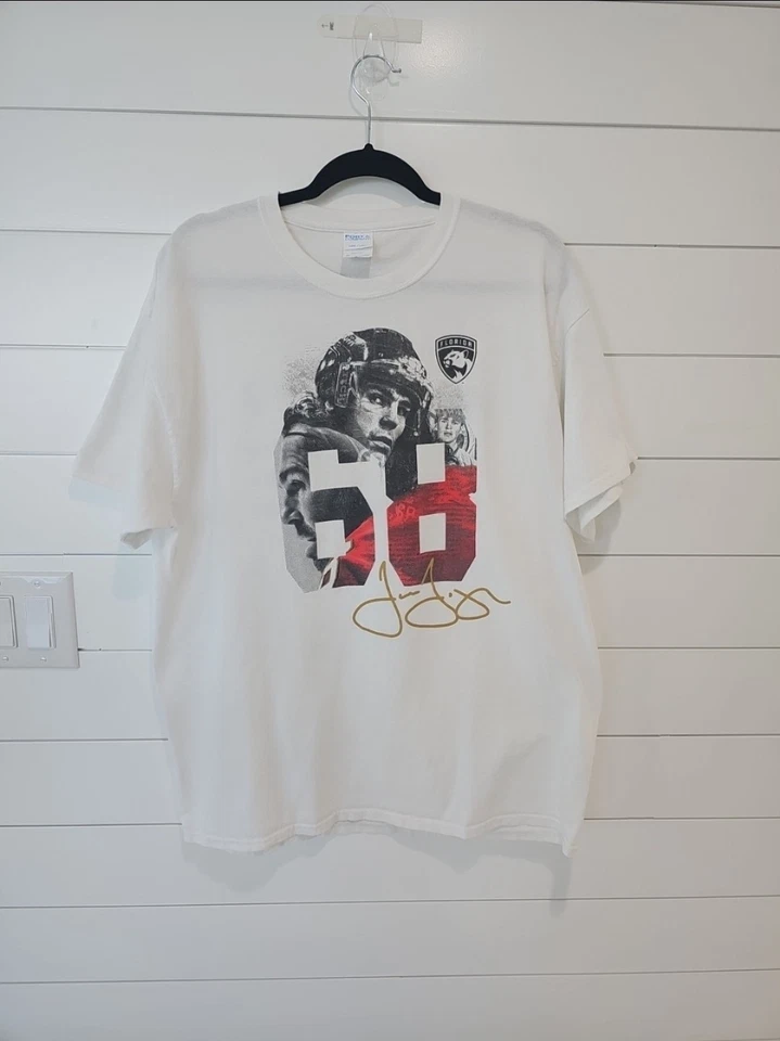 Camiseta blanca vintage de los Florida Panthers Jaromir Jagr para hombre talla XL Foto 2 de 4