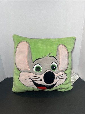 Chuck E. Cheese Plush Throw Pillow 14'' Green/ Purple 2018 Clean!