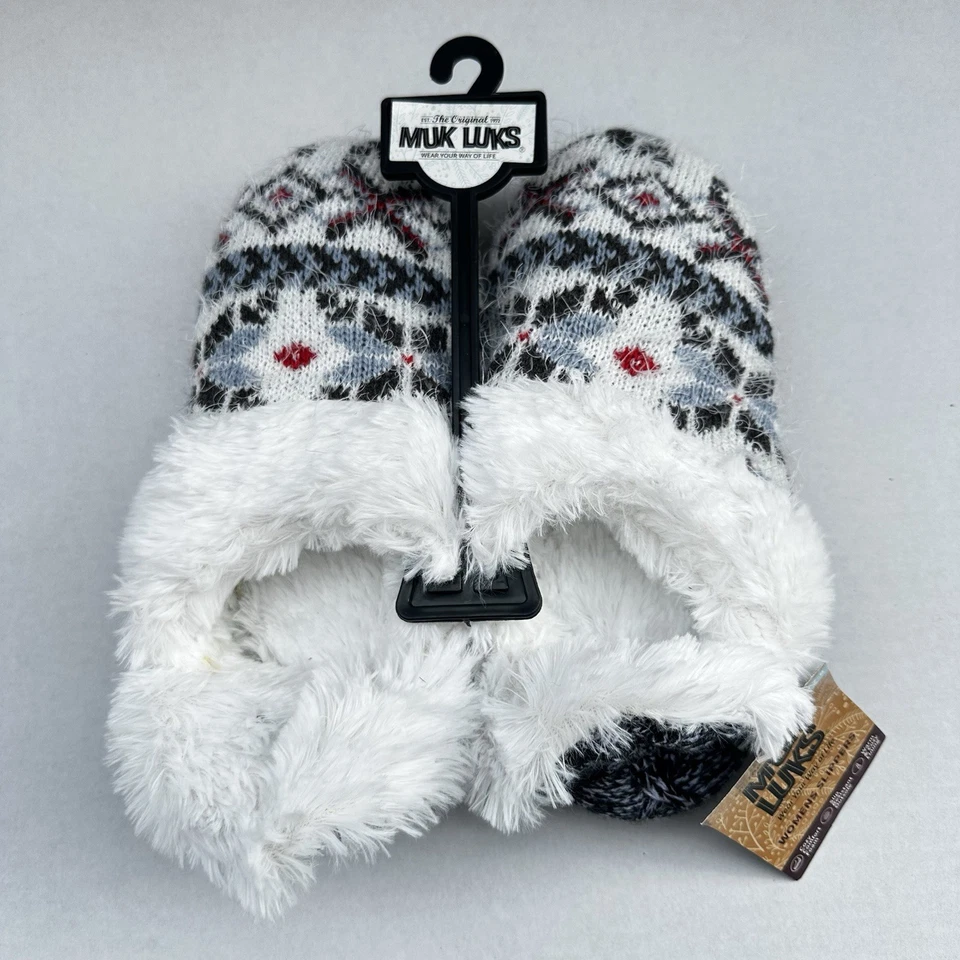 Muk Luks Cozy Fair Isle Women’s Slippers Size Medium 7-8 - Image 4 of 4