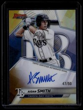 2025 Bowman's Best Autograp Gold Refractor #B25-ASA Aidan Smith #/50