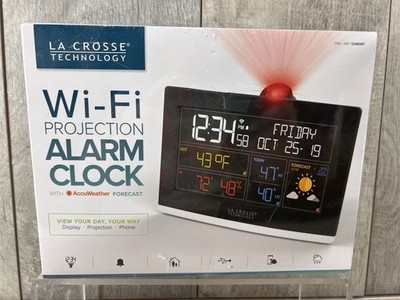 La Crosse Technology C82929 WiFi Projection Alarm Clock Weather Station NEW