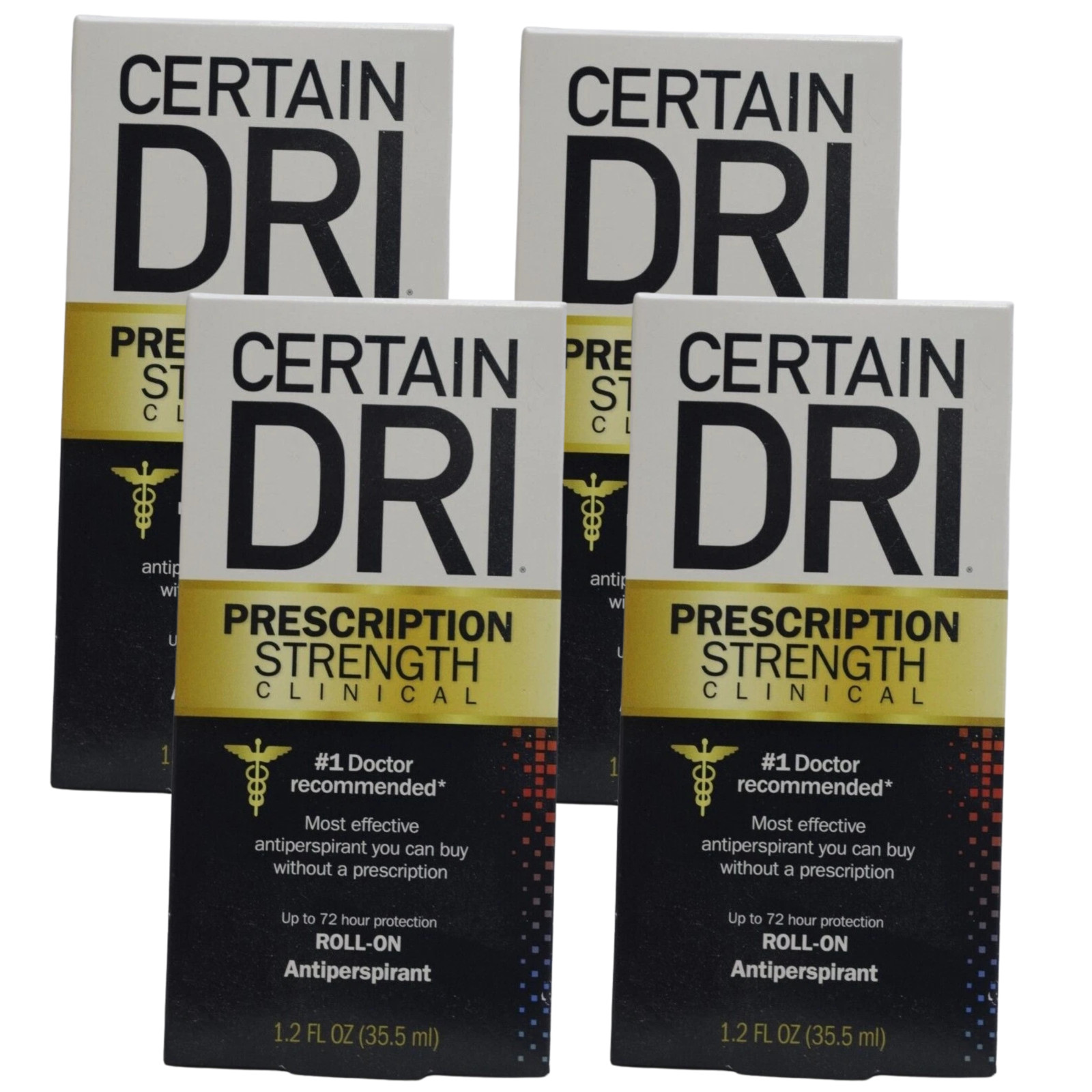 4-Pack Certain Dri Prescription Strength Roll-On 1.2 oz Clinical Antiperspirant