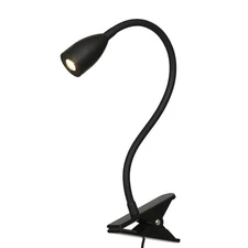 Mainstays 13" Dimmable LED Modern Clip Task Lamp, 3W, Black