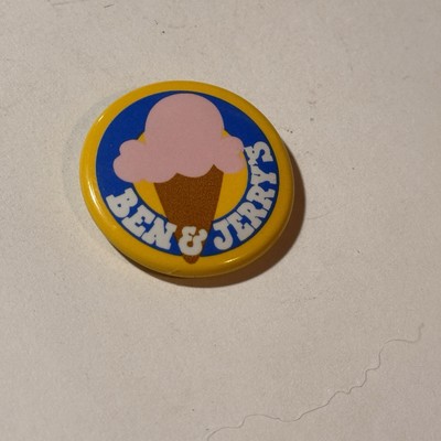 Ben & Jerry's Ice Cream Cone Pinback Button VTG 1 