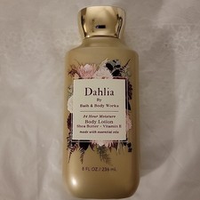 Bath Body Works Dahlia Body Lotion with Essential Oils 24 Hour Moisture 8 Oz