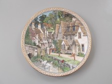 Royal Worcester Villages Collection - Castle Combe China Collector Plate. 1 Item