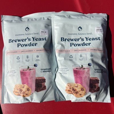 Lot 2 Mommy Knows Best Brewer's Yeast Powder Lacation Supplement 15 Oz Exp 10/26