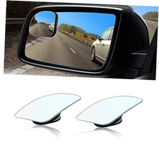 Car Blind Spot Mirror, Fan Shaped HD Glass Frameless Stick on Adjustabe Few