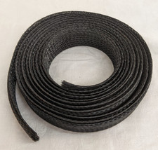 1 1/4" Black Expandable Braided Cable Sleeve Sheathing TF