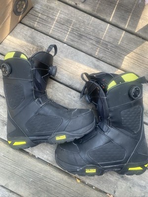 Salomon Synapse Focus Dual Boa Men's Snowboard Boots Black Yellow Size US 8