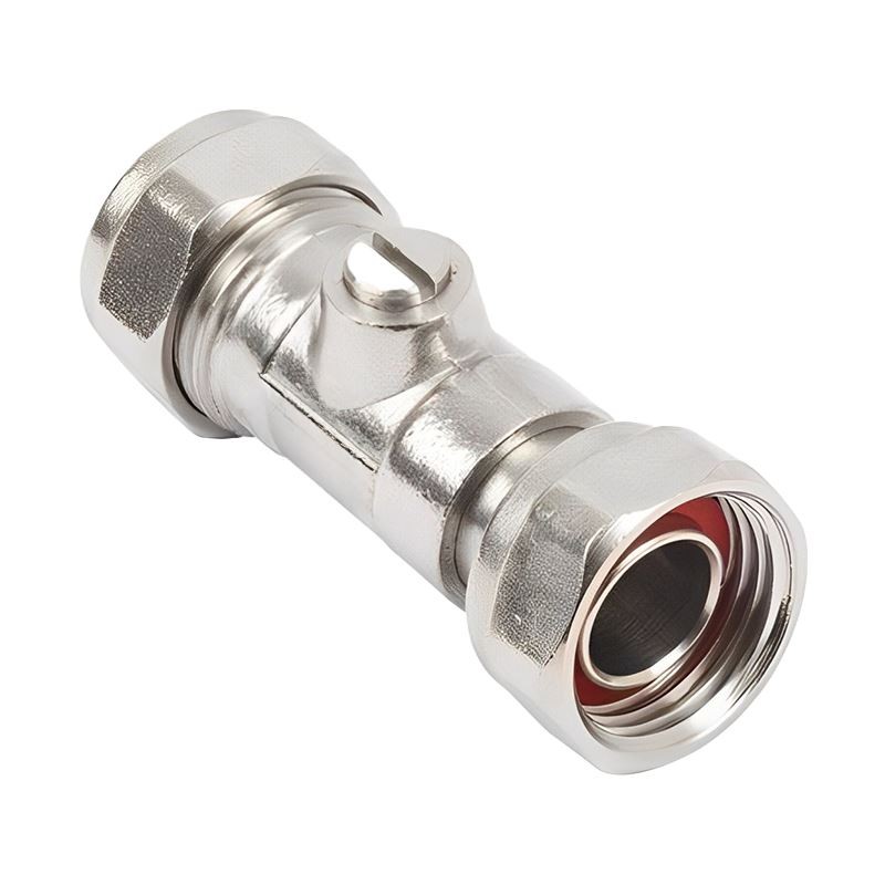 Chrome Brass Straight Service Valve 15mm x 1/2"" Compression x Female Nut - Image 5