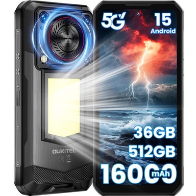 2025 OUKITEL WP56 Mobile Phone 5G Android 15 Phones 36GB+512GB 16000mAh 6.8 in