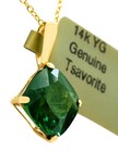 GENUINE 4.12 Cts TSAVORITE PENDANT 14k YELLOW GOLD - Free Appraisal Service — photo 3