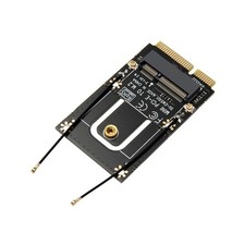 NGFF M2 Wireless Network Card to MiniPCIe Interface Adapter Bluetooth w/Antenna