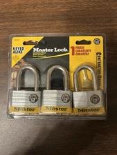 Master Lock 5TRILFPF Laminated Steel Padlock, 1-1/2" x 2" 3pc Set
