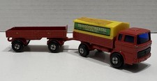 Original Lesney Matchbox Superfast Mercedes-Benz Truck And Trailer Yellow Top