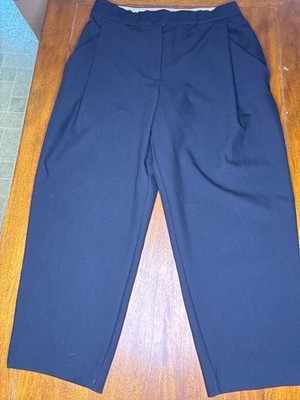 Zara Women's Wide Fit Pants with Darts black size L  Dress Pants 