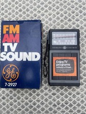 Vintage GE General Electric 7-2927 FM AM TV Sound Portable Radio w/ Original Box