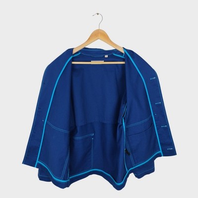 MARNI x UNIQLO Men's Blue Cotton Twill Utility Chore Jacket - Size