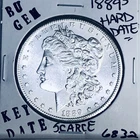 1889 S BU GEM MORGAN SILVER DOLLAR UNC MS+++ U.S. MINT RARE KEY COIN 6832