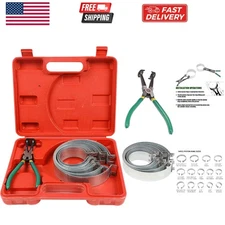Automotive Engine Piston Ring Compressor Tool Set with Pliers and 14PCS Pisto...