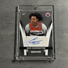 Bub Carrington Rookie Auto 2024-25 Prizm Black #FB-BUB Wizards RC Flashback