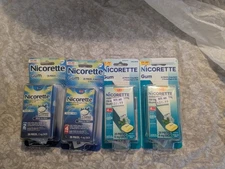 Nicorette Gum 4mg 2mg White Ice Mint Lot OF 4  EXP 2026  2027 80 Total Pieces
