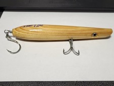 1 - 247 Custom Lures Flat-Bottom Pencil Popper 7" ~2.75 - 3oz. NATURAL