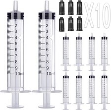 10 Pack 10ml Sterile Luer Slip Tip Syringes for Precise Measurements and Feeding