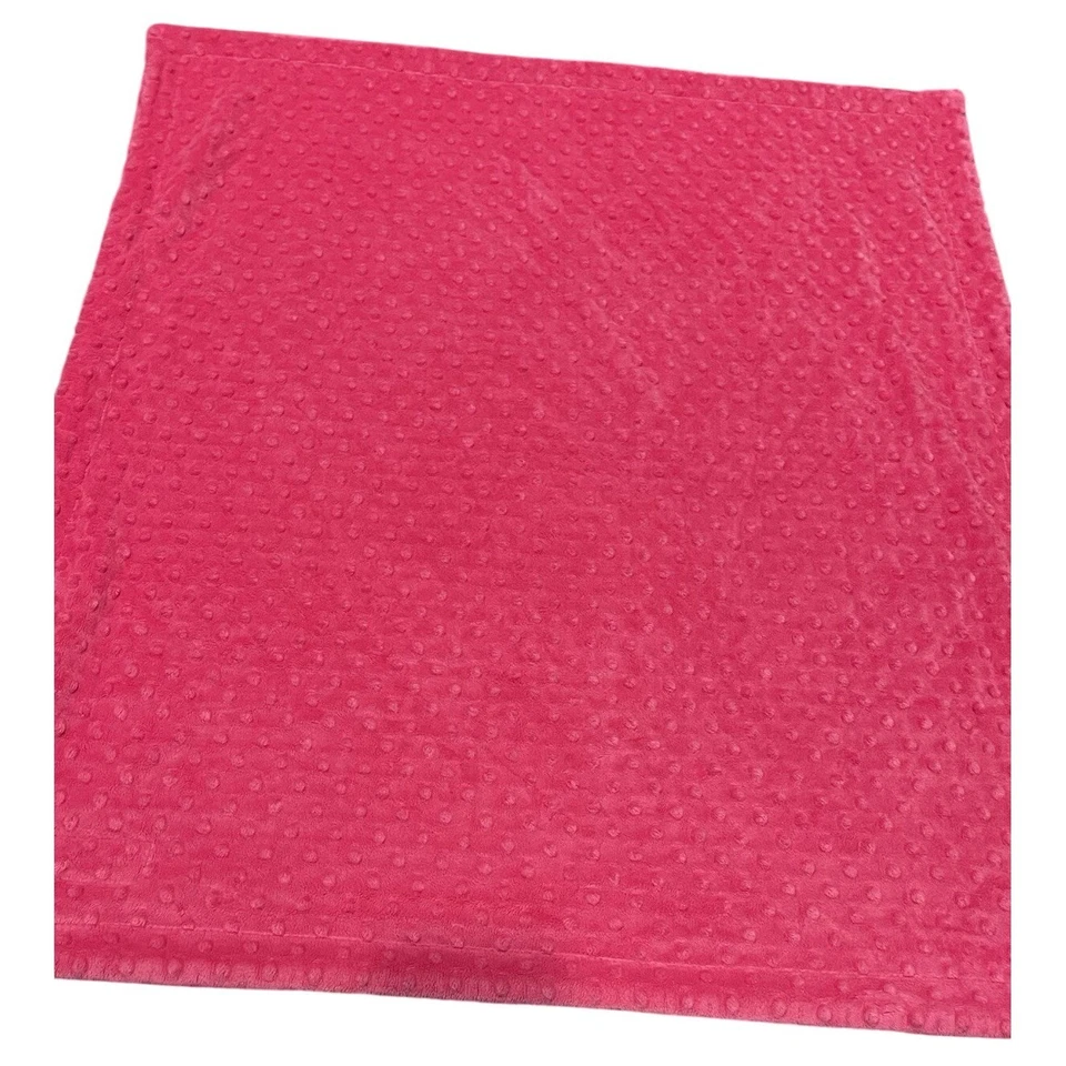 Manta Floral Rosa Marrón Lavandería Bebé Minky Dot Reversible Seguridad Lovey Foto 3 de 4