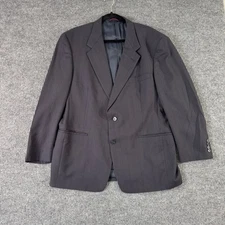 VTG Hart Schaffner Marx Huntington Park Gray Pinstripe Blazer 44R USA Union Made