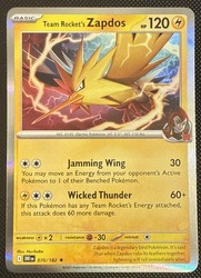Team Rocket's Zapdos 070/182 Holo Rare Destined Rivals