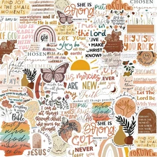 50PCS Bible Verse Stickers: Inspirational Christian Stickers for Women, 50pcs 