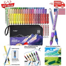 Deluxe 72-Color Acrylic Paint Marker Set - Perfect Gift for Artists  Crafters