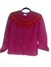 Kate Spade Cardigan Sweater Knit Angora Cashmere Wool Button Up Small S Pink