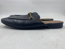 Gucci Princetown Black Leather Horsebit Mules Loafers Size 41 EU 8 US