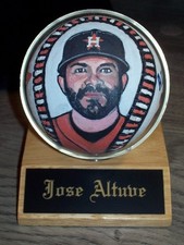 HAND PAINTED JOSE ALTUVE BASEBALL HOUSTON ASTROS 2ND BASE.
