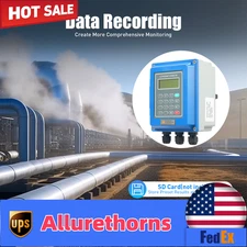 Wall Mounted Digital Ultrasonic Flowmeter Water Flow Meter & TM-1 TS-2 TUF-2000B