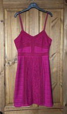 New Look shocking pink lace strappy dress 6