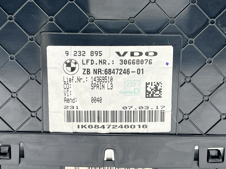 2017-2019 宝马 330i SPEEDOMETER MPH 2.0L AT AWD 122K -xDRIVE - 63861 — 第 2/4 张图片